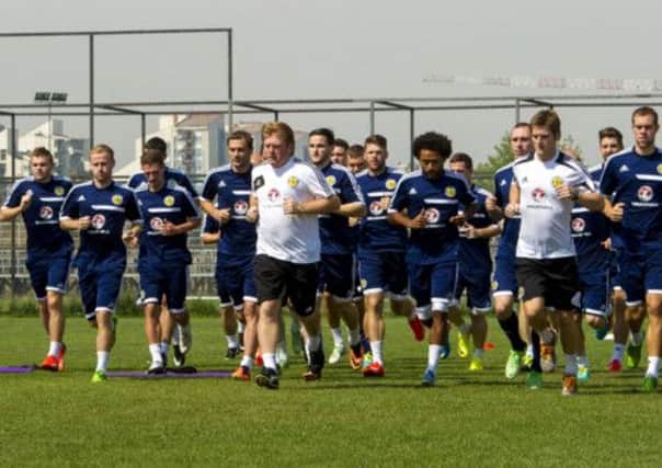 The Scotland squad are put through their paces. Picture: SNS