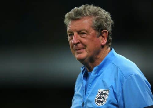 Roy Hodgson of England looks on during a training session at the Olympic Stadium in Kiev. Picture: Getty