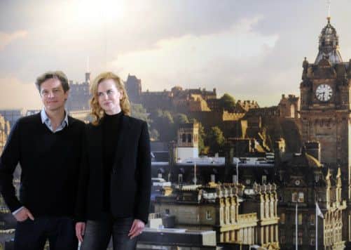 Colin Firth and Nicole Kidman pictured at the Creative Scotland offices in Edinburgh in April 2012. Picture: Jane Barlow
