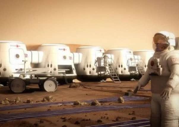 An artist's impression of the Mars One colony. Picture: Contributed