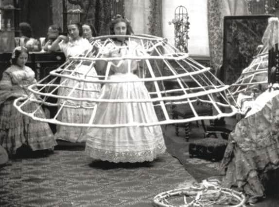 The scene from a ladies dressing room, preparing for the crinoline.  London Stereoscopic Company Comic Series. Picture: Getty