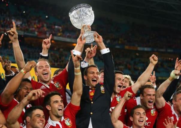 The British & Irish Lions celebrate their victory at the ANZ Stadium in Australia. Picture: Getty