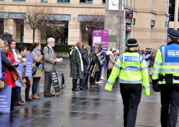 Anti-abortion campaigners in Edinburgh. File photo: Jon Savage
