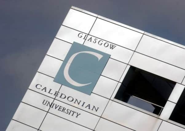 The incident took place outside Glasgow Caledonian University. Picture: TSPL