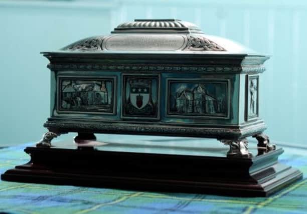 The silver casket which Barrie called the 'heart of Kirriemuir.' Picture: Hemedia