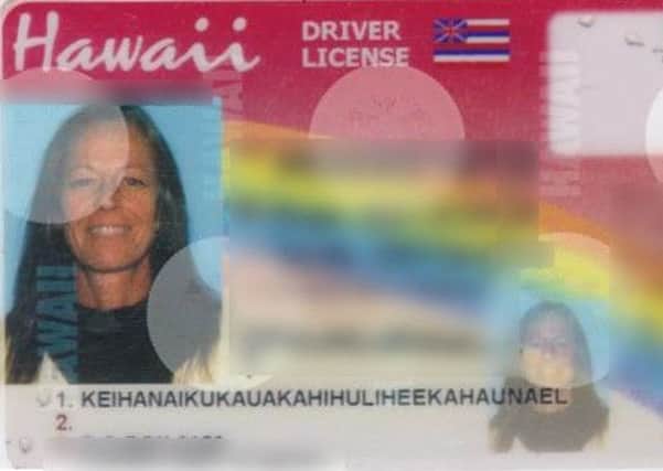 Ms Keihanaikukauakahihuliheekahaunaele's driving licence shows just her surname - and shortened. Picture: KHON2