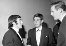 Jackie Stewart, left, and a young Bernard Gallacher, centre, at the Usher Vaux Sportsman & Sportswoman of the Year dinner in December 1968.