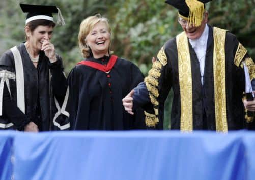 Hilary Clinton has received an honorary degree from St Andrews University. Picture: Phil Wilkinson