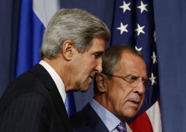 U.S. Secretary of State John Kerry and Russian Foreign Minister Sergey Lavrov. Picture: AP
