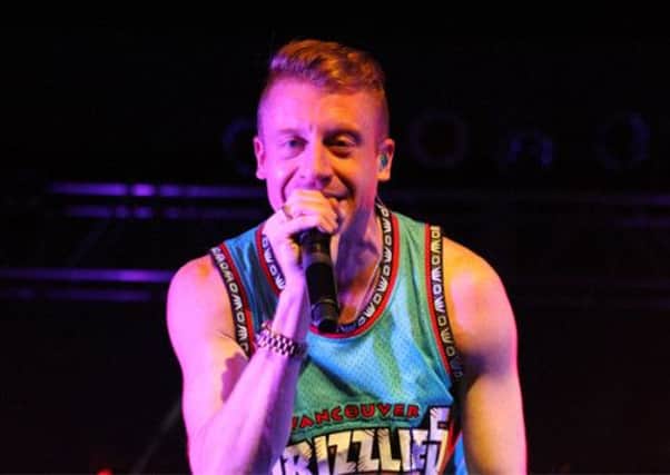Seattle rapper Macklemore, aka Ben Haggerty, drove the entertainment. Picture: Complimentary