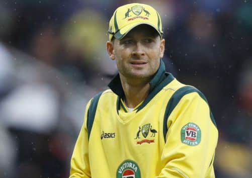 Michael Clarke: Back problem. Picture: AP