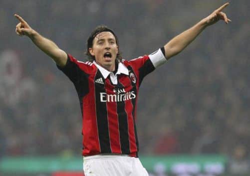 Rossoneri captain Riccardo Montolivo limped off before half-time as AC Milan battled to a 2-2 draw away to Torino. Picture: AP