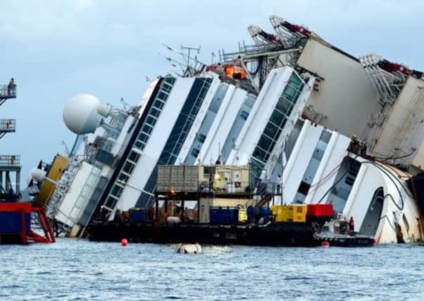 The salvage operation to lift the Costa Concordia upright has begun. Picture: Getty