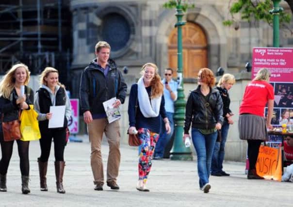 Students at Edinburgh University's recent Freshers Week. Picture: Ian Rutherford