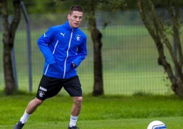 Rangers midfielder Ian Black in a training session today. Picture: SNS