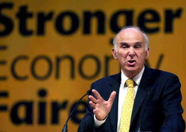 Vince Cable launched a blistering attack on his partys Conservative coalition partners. Picture: PA