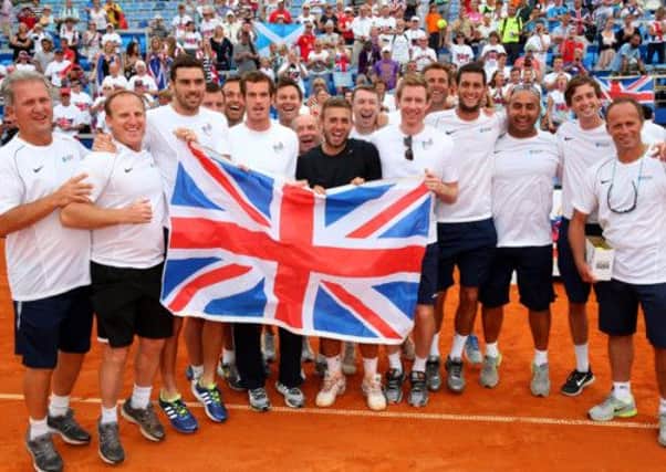 The British team after their win over Croatia. Picture: Getty