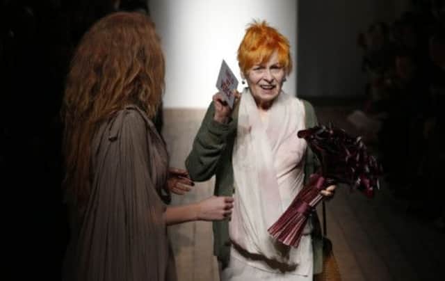 Vivienne Westwood at London Fashion Week. Picture: PA