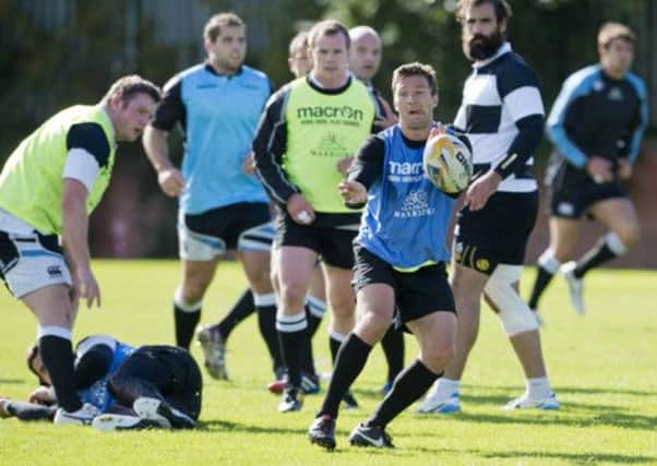 Chris Cusiter in training with his Glasgow Warriors team-mates. Picture: SNS