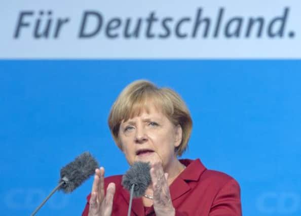 The hardest thing to achieve in German politics is to push Merkel from office. Picture: AP