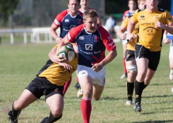 Lee Millar in pre-season action for London Scottish in an 81-12 victory over Esher. Picture: Ray Willmott@FotoGraffic