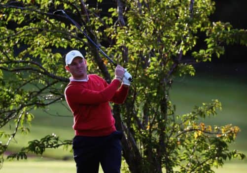 Britain and Irelands Gareth Wright plays out of the rough during yesterdays foursomes win. Picture: Getty