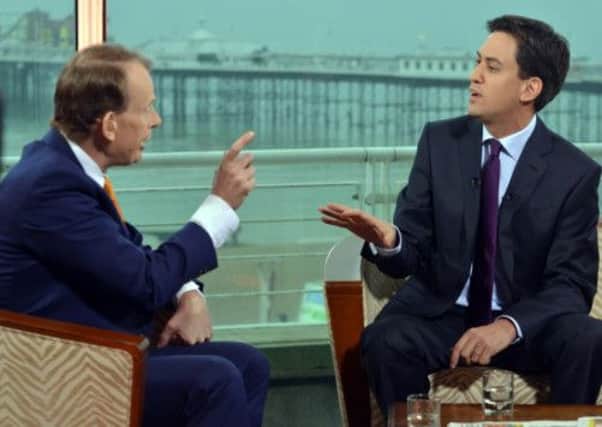 Ed Miliband speaks with Andrew Marr this morning. Picture: PA/BBC