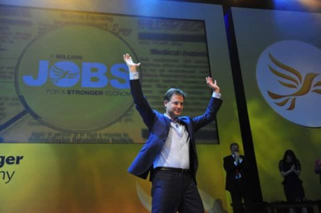 Nick Clegg could not resist defending bans in 'appropriate' places. Picture: Robert Perry