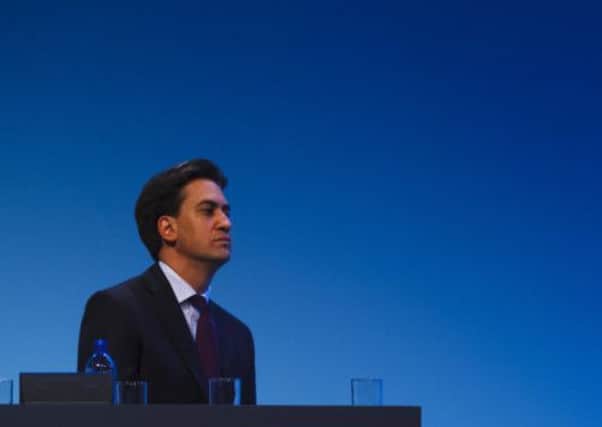 Labour leader Ed Miliband speaks during the first day of Labour's annual party conference in Brighton. Picture: PA