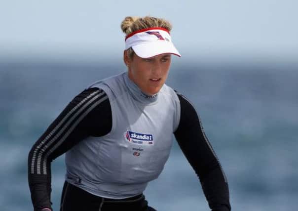 Charlotte Dobson in a Laser Radial at Portland before her recent switch to the 49er FX class for a bid to make it to Rio. Picture: Clive Mason/Getty