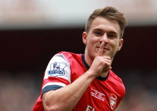 Aaron Ramsey celebrates his goal. Picture: PA