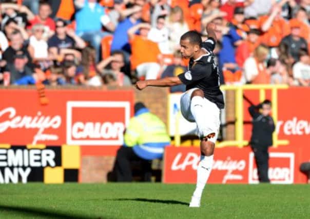 Lionel Ainsworth equalised with a stunning strike. Picture: SNS