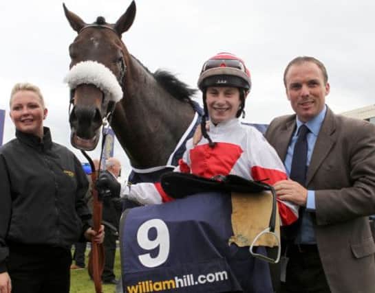 Oisin Murphy on Highland Colori won The William Hill Ayr Gold Cup. Picture: PA