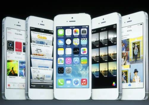 Screenshots of the iOS7. Picture: Reuters