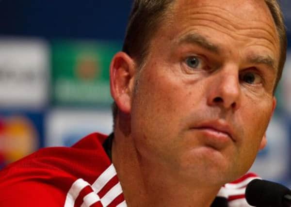 Ajax coach Frank de Boer is sweating over his goalkeeping options ahead of the Champions League games against Celtic. Picture: AP