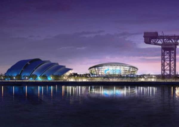 An artist's impression of the Hydro building, which organisers have said is complete and set to open on schedule. Picture: PA