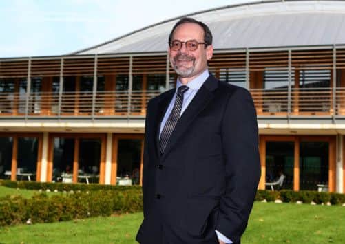 New LTA chief executive Michael Downey at his unveiling at the national tennis centre in Roehampton. Picture: Getty
