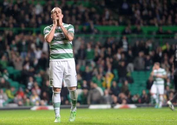 Anthony Stokes: Missed chance to put Celtic level. Picture: SNS