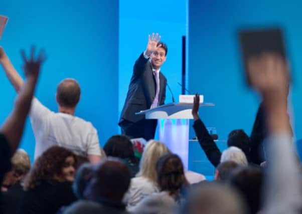 Leader Ed Miliband receives a standing ovation at Labour's conference in Brighton. Picture: AP