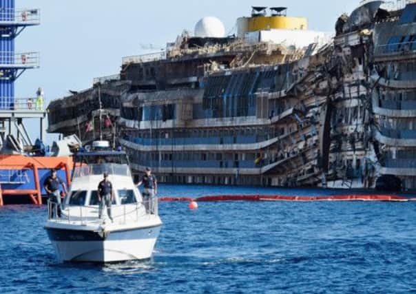 Human remains have been spotted near the wreck of the Costa Concordia. Picture: Getty