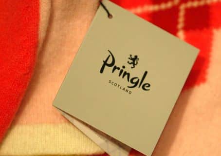 The Pringle label shown on an item in a Bond Street store