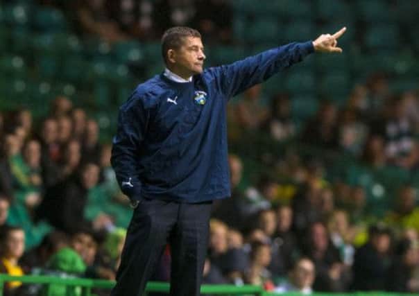 Morton manager Allan Moore during his side's 1-0 win over Celtic at Parkhead. Picture: SNS