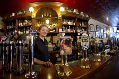 Staff member Hannah Cooper at the Bow Bar. Picture: Steven Scott Taylor