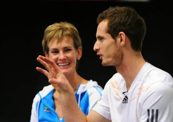 Judy Murray with her son Andy. Picture: Ian Rutherford