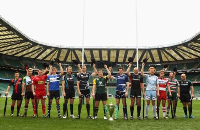 Captains gather for the launch of the 2012 Heineken Cup at Twickenham. Picture: Anthony Devlin/PA
