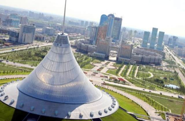 An aerial view of the city of the Kazakh capital. Picture: Getty