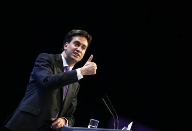 Ed Miliband speaks on the last day of the Labour Party Conference. Picture: Getty
