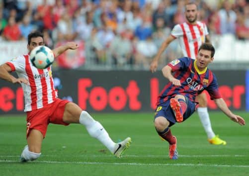Hamstring problem: Lionel Messi. Picture: Getty