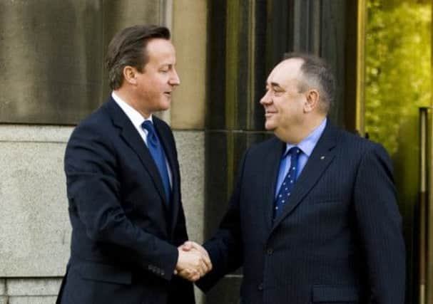 David Cameron and Alex Salmond at the signing of the referendum agreement in October 2012. Picture: Ian Georgeson