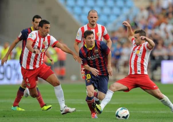 Lionel Messi in action for Barcelona yesterday. Picture: Getty